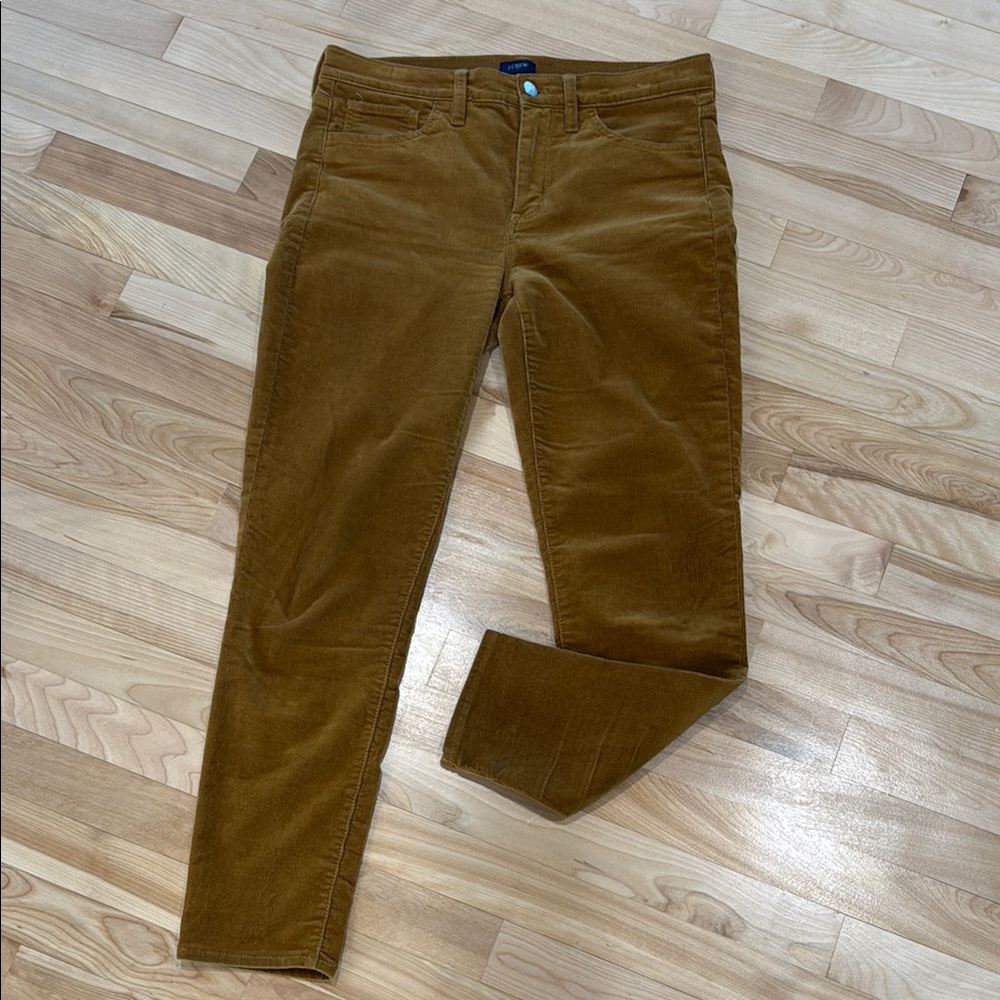 J. Crew skinny corduroy pants size 28 rust color